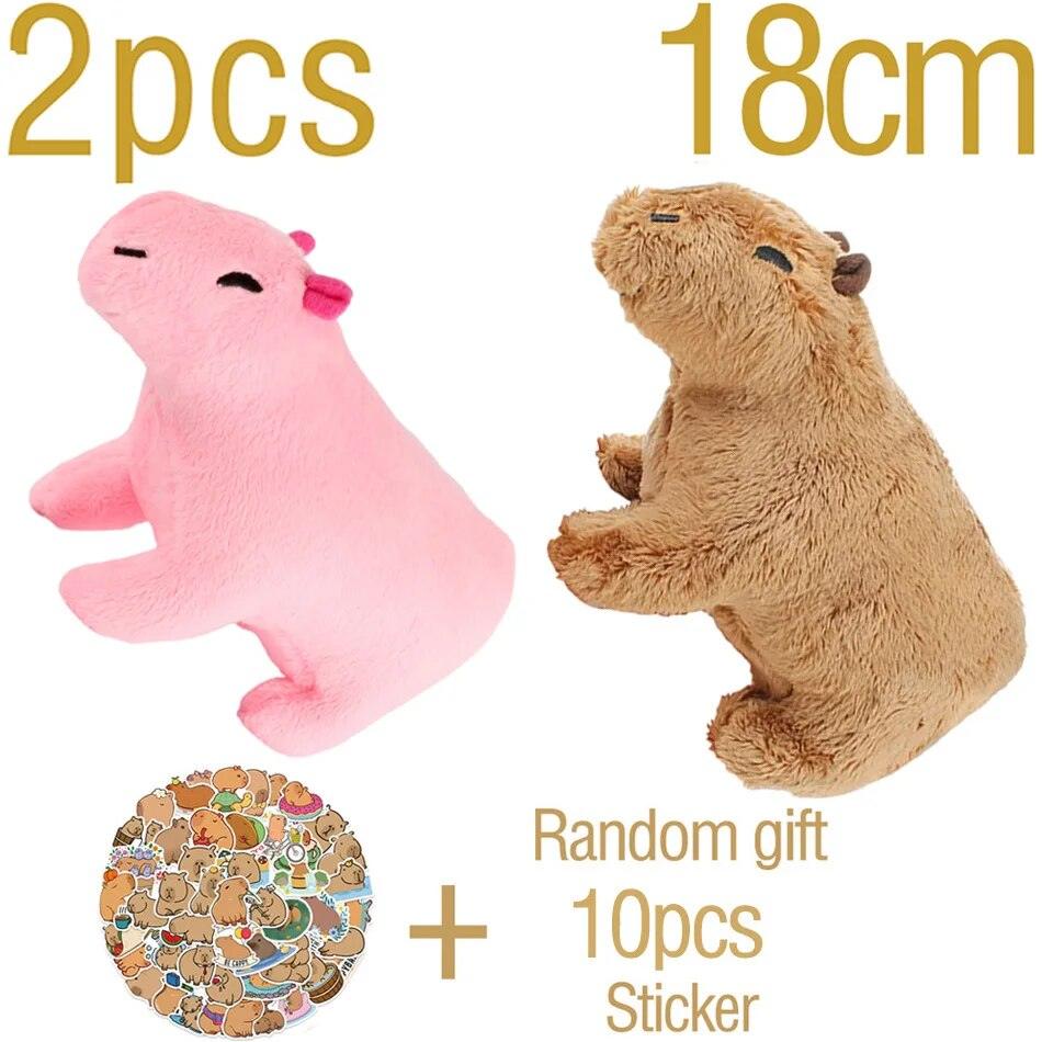 18cm Capybara Plush Stuffed Animals Brown Simulation Fluffty Soft Dolls Toys Real Life Dolls Kids Dirthday Christmas Present - Brand My Case