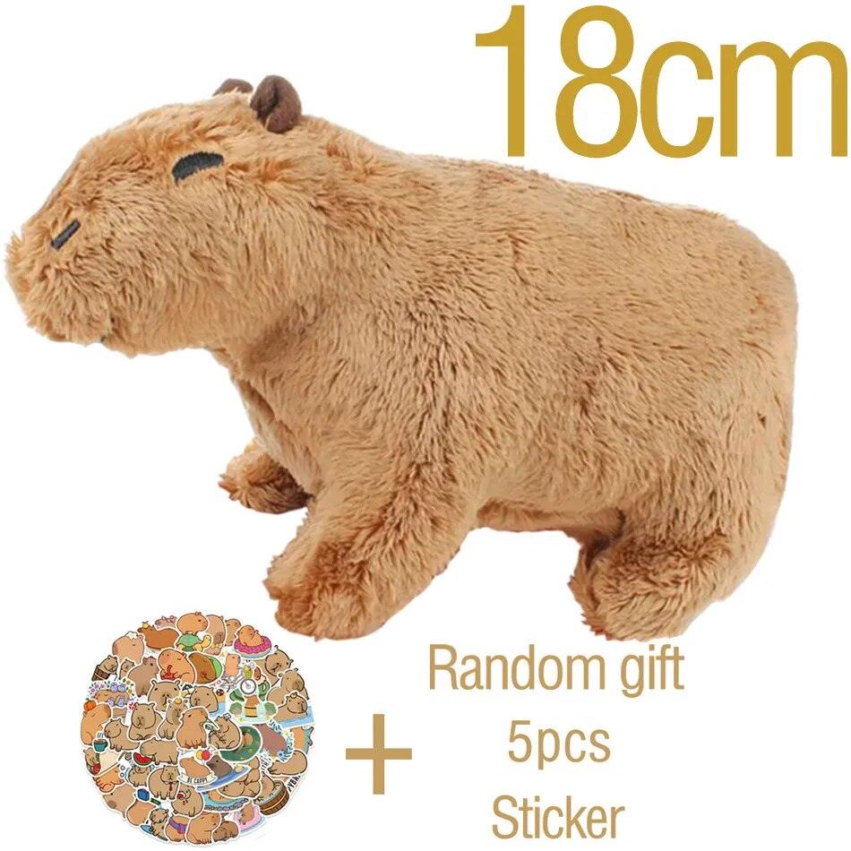 18cm Capybara Plush Stuffed Animals Brown Simulation Fluffty Soft Dolls Toys Real Life Dolls Kids Dirthday Christmas Present - Brand My Case