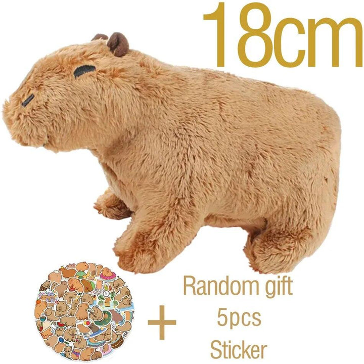 18cm Capybara Plush Stuffed Animals Brown Simulation Fluffty Soft Dolls Toys Real Life Dolls Kids Dirthday Christmas Present - Brand My Case