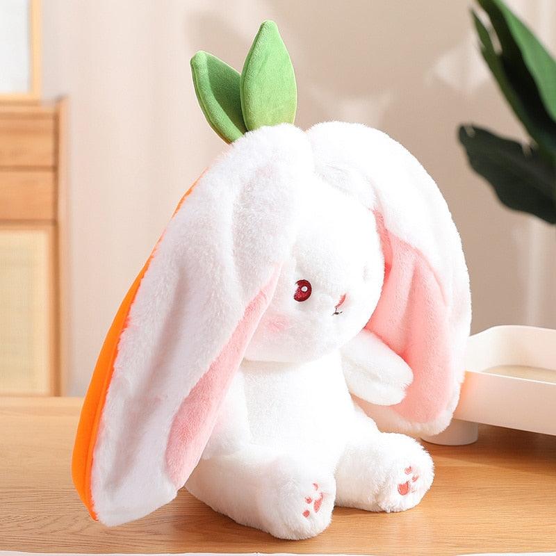 18cm Cosplay Strawberry Carrot Rabbit Plush Toy Stuffed Creative Bag into Fruit Transform Baby Cuddly Bunny Plushie Doll For Kid - Brand My Case