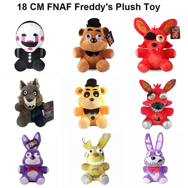 18cm FNAF Stuffed Plush Toys Freddy Fazbear Bear Foxy Rabbit Bonnie Chica Peluche Juguetes 5 Nights At Freddy Plushie Toys Gifts - Brand My Case