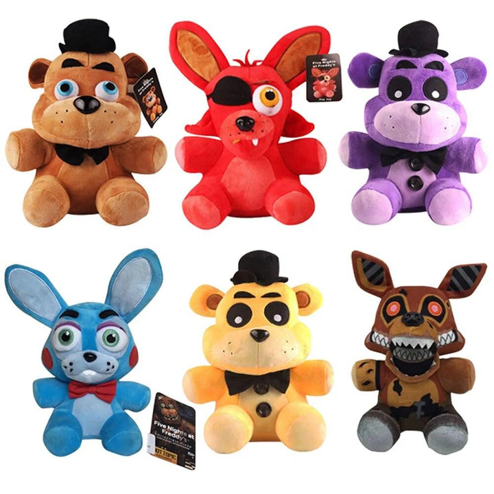 18cm FNAF Stuffed Plush Toys Freddy Fazbear Bear Foxy Rabbit Bonnie Chica Peluche Juguetes 5 Nights At Freddy Plushie Toys Gifts - Brand My Case