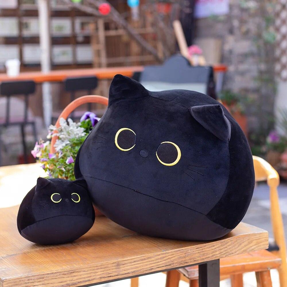 18cm/40cm/55cm Black Cat Shaped Soft Plush Pillows Doll Lovely Cartoon Animal Stuffed Toys Girls Birthday Gifts Ornaments - Brand My Case