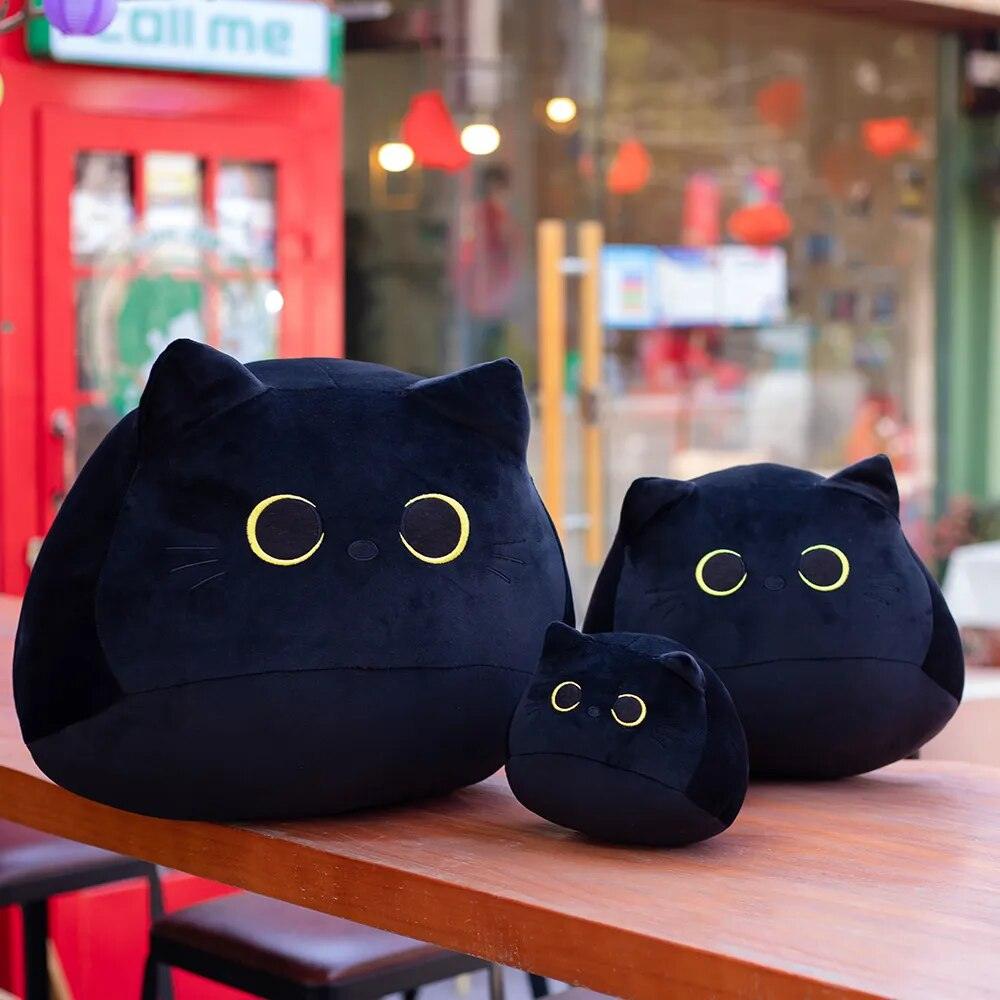 18cm/40cm/55cm Black Cat Shaped Soft Plush Pillows Doll Lovely Cartoon Animal Stuffed Toys Girls Birthday Gifts Ornaments - Brand My Case