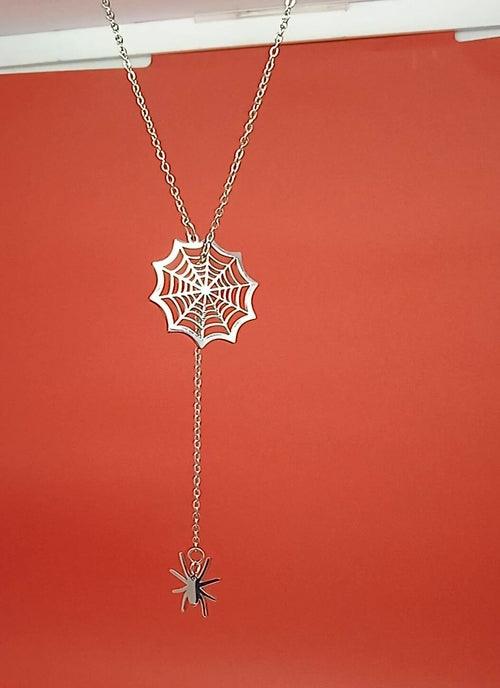 18k Gold Spider Necklace | Spider Charm Pendant | Halloween Necklace - Brand My Case