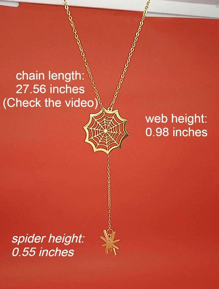 18k Gold Spider Necklace | Spider Charm Pendant | Halloween Necklace - Brand My Case