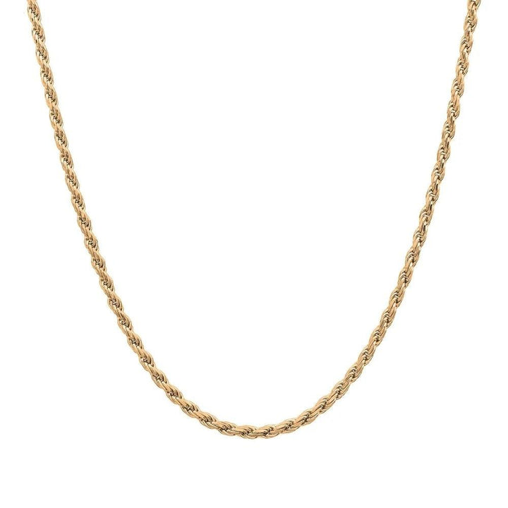 18K Over Sterling Silver 925 Rope Chain - Brand My Case