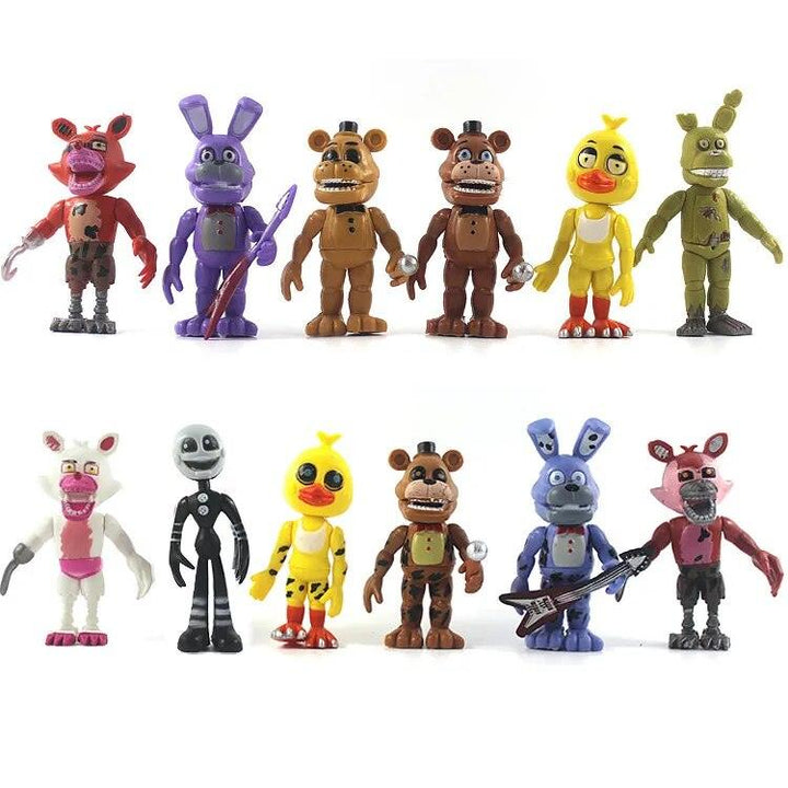 18pcs/set FNAF Action Figure Five Nights At Freddy's Toys Sister Location Chica Mangle Foxy Puppet Gold Freddy Fazbear Figures - Brand My Case