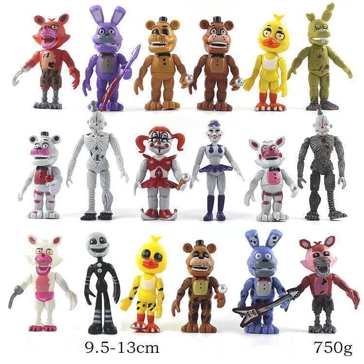 18pcs/set FNAF Action Figure Five Nights At Freddy's Toys Sister Location Chica Mangle Foxy Puppet Gold Freddy Fazbear Figures - Brand My Case