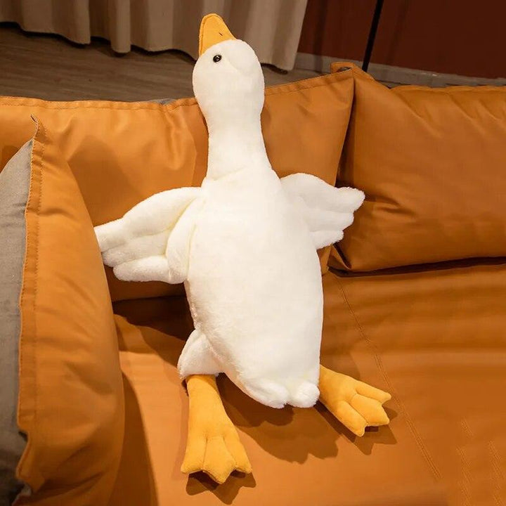 190CM Giant Simulation Duck Plush Toy Soft Huggable Pillow Stuffed Giant Goose Cuddly Swan Baby Doll for Kids Girl Birthday Gift - Brand My Case