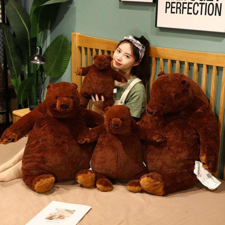 1pc 40-100cm Soft Teddy Bear Plush Toys Dark Brown Bear Super Big Hugging Pillow Stuffed Animal Cushion Children Birthday Gift - Brand My Case