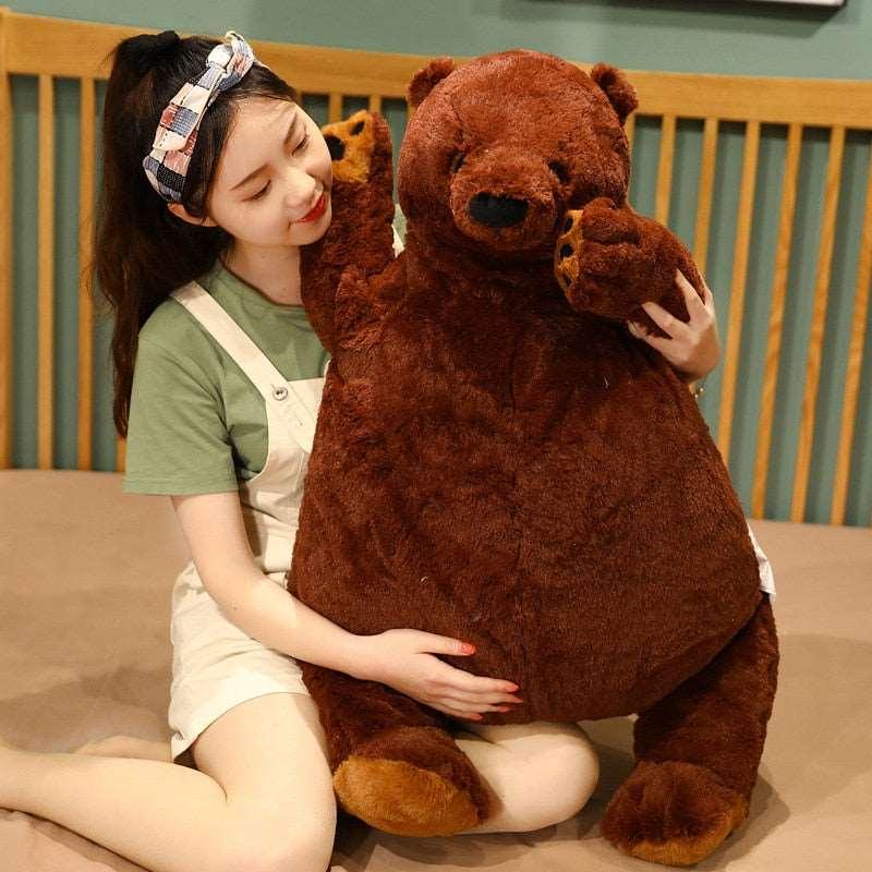 1pc 40-100cm Soft Teddy Bear Plush Toys Dark Brown Bear Super Big Hugging Pillow Stuffed Animal Cushion Children Birthday Gift - Brand My Case