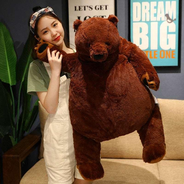 1pc 40-100cm Soft Teddy Bear Plush Toys Dark Brown Bear Super Big Hugging Pillow Stuffed Animal Cushion Children Birthday Gift - Brand My Case