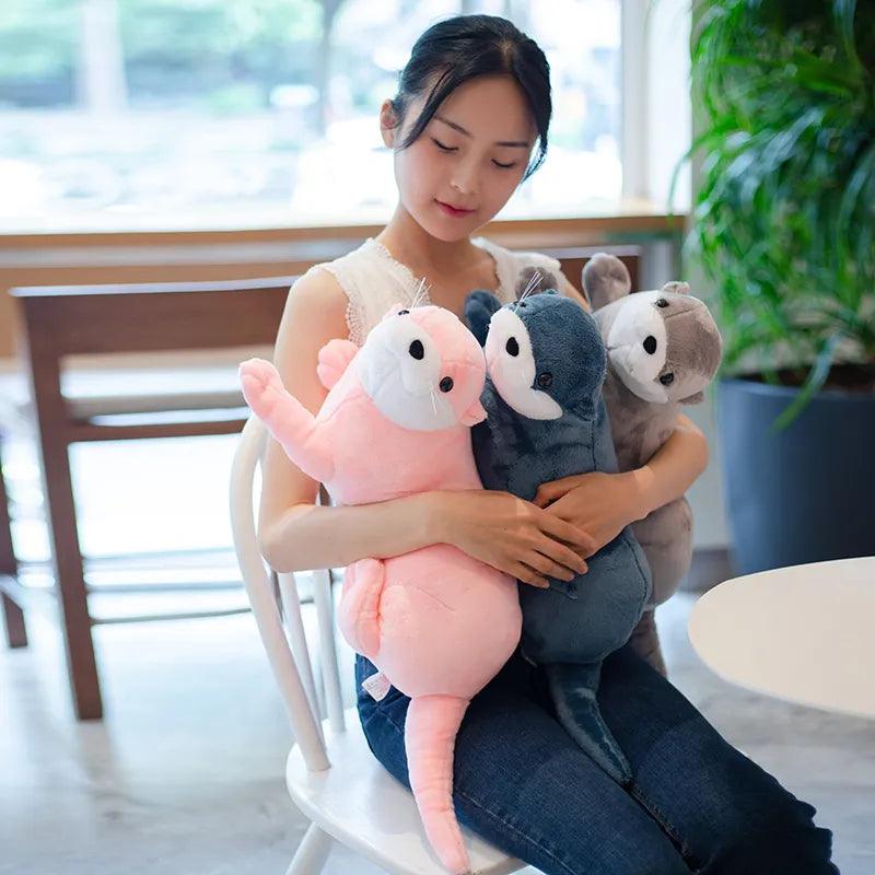 1pc 40/60/80CM Lovely Otter Plush Toys Stuffed Realistic Wild Animal Dolls Soft Sloth Pillow Christmas Room Decor Gift for Kids - Brand My Case