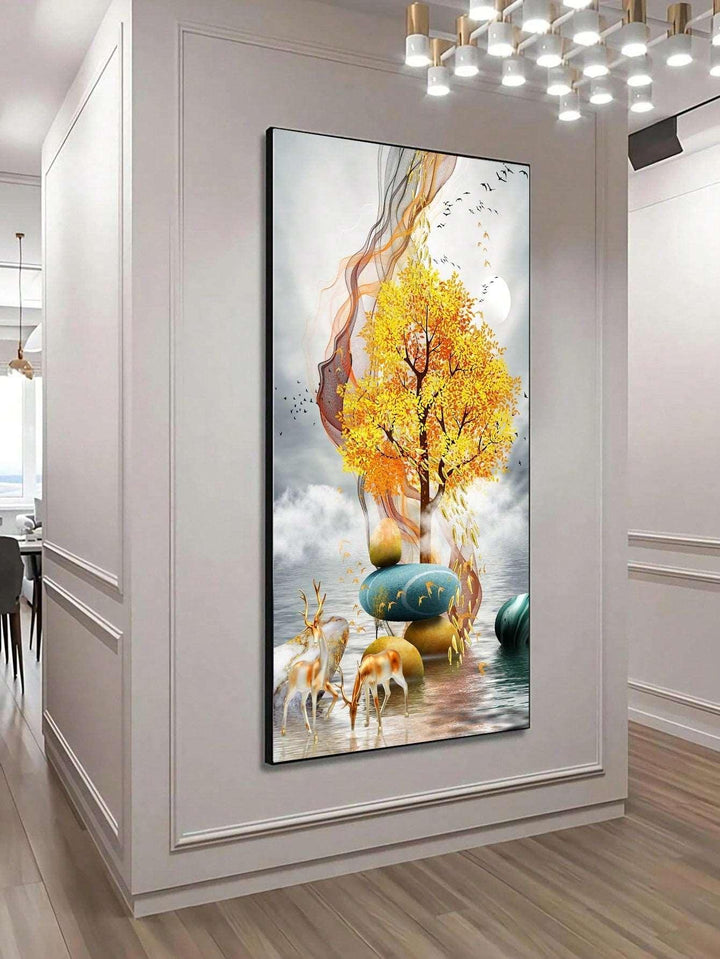 1pc Abstract Tree Print Unframed Painting Colorful Creative Wall Art Painting For Home Decor - Brand My Case