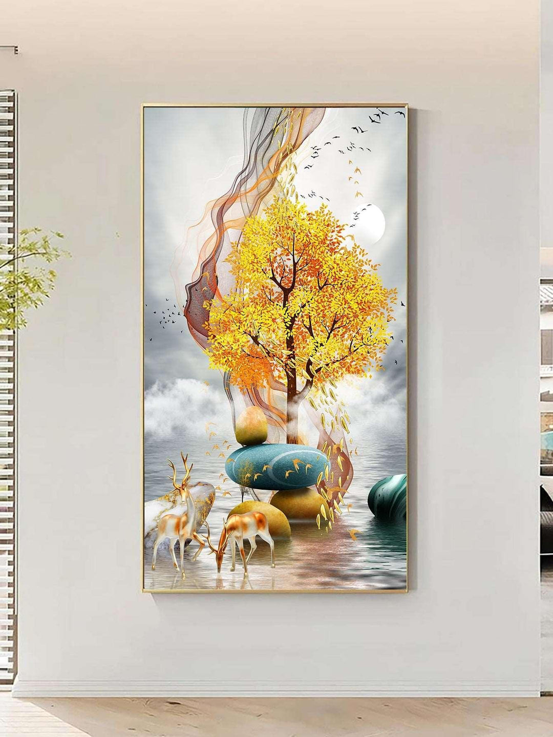1pc Abstract Tree Print Unframed Painting Colorful Creative Wall Art Painting For Home Decor - Brand My Case