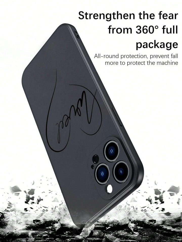 1pc Anti fall Screen Privacy Protection Tempered Film 1pc Heart Pattern Phone Case - Brand My Case