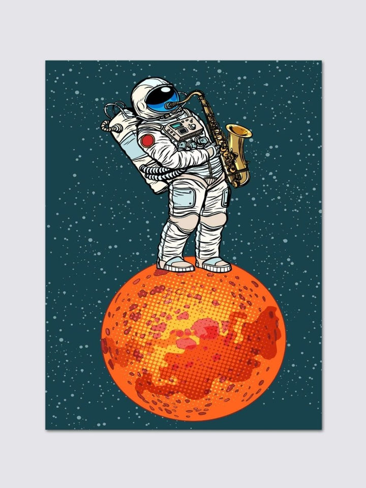 1pc Astronaut Pattern Framed Painting Modern Chemical Fiber Wall Art Painting For Home Wall Decor - Brand My Case