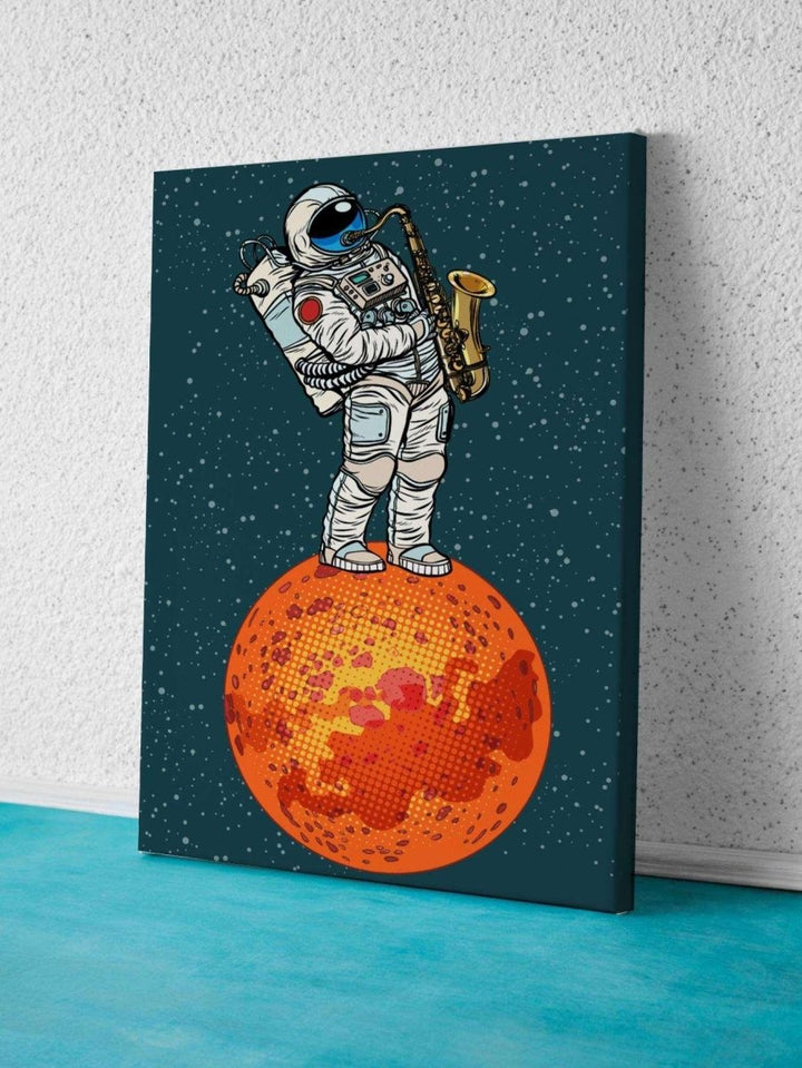 1pc Astronaut Pattern Framed Painting Modern Chemical Fiber Wall Art Painting For Home Wall Decor - Brand My Case