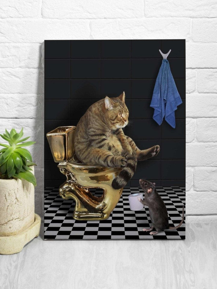 1pc Chemical Fiber Painting Unframed Painting Modernist Cat Pattern Wall Art Painting For Home Wall Decor - Brand My Case