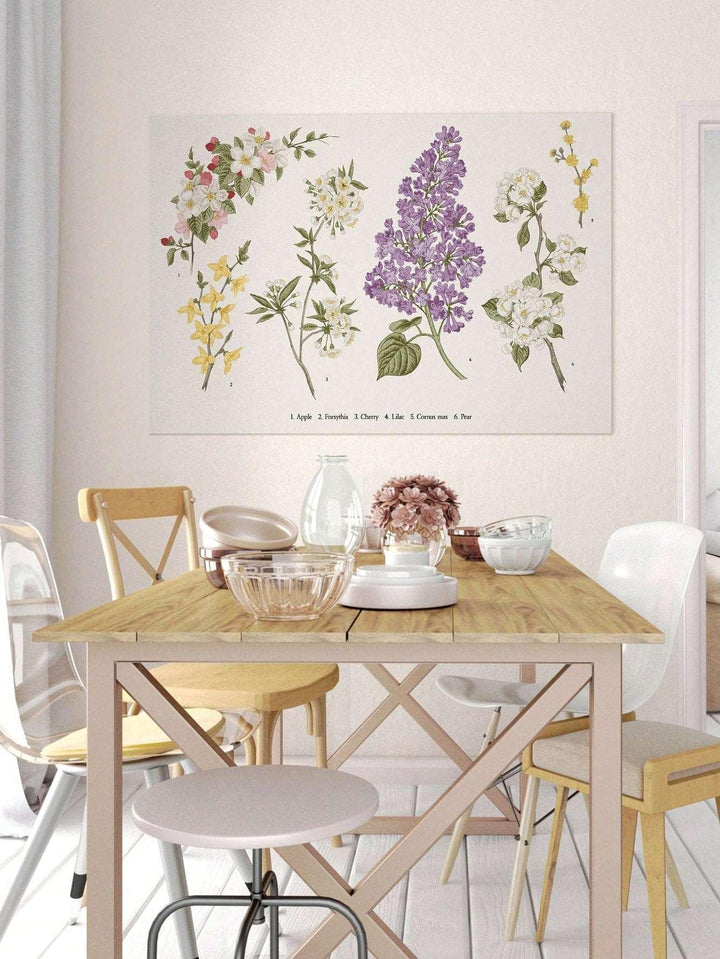 1pc Chemical Fiber Unframed Painting Cottagecore Floral Pattern Unframed Picture For Home - Brand My Case