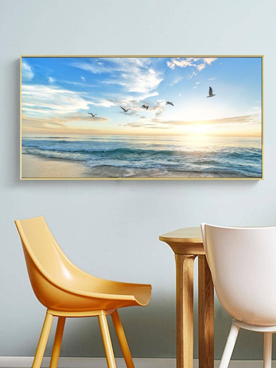 1pc Chemical Fiber Unframed Painting Modern Beach Pattern Unframed Painting For Home - Brand My Case