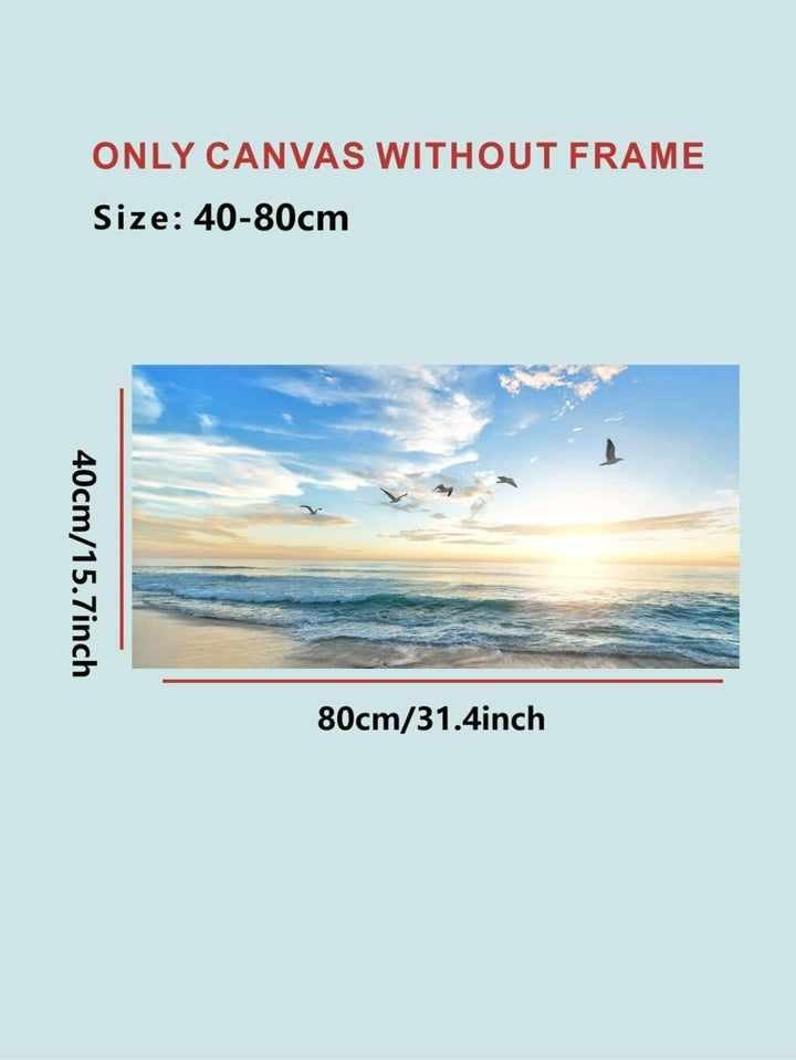 1pc Chemical Fiber Unframed Painting Modern Beach Pattern Unframed Painting For Home - Brand My Case