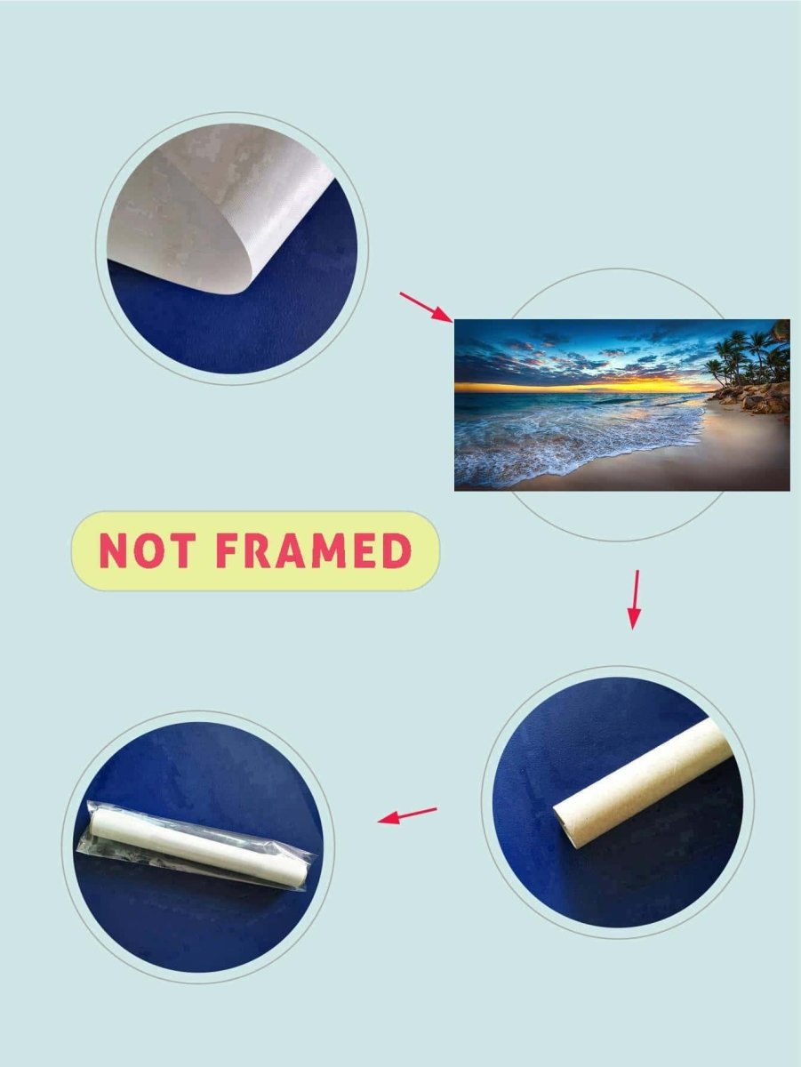 1pc Chemical Fiber Unframed Painting Modern Beach Pattern Unframed Painting For Home - Brand My Case