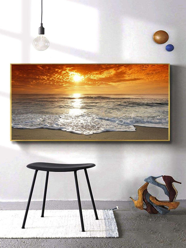 1pc Chemical Fiber Unframed Painting Modern Beach Pattern Unframed Painting For Home - Brand My Case