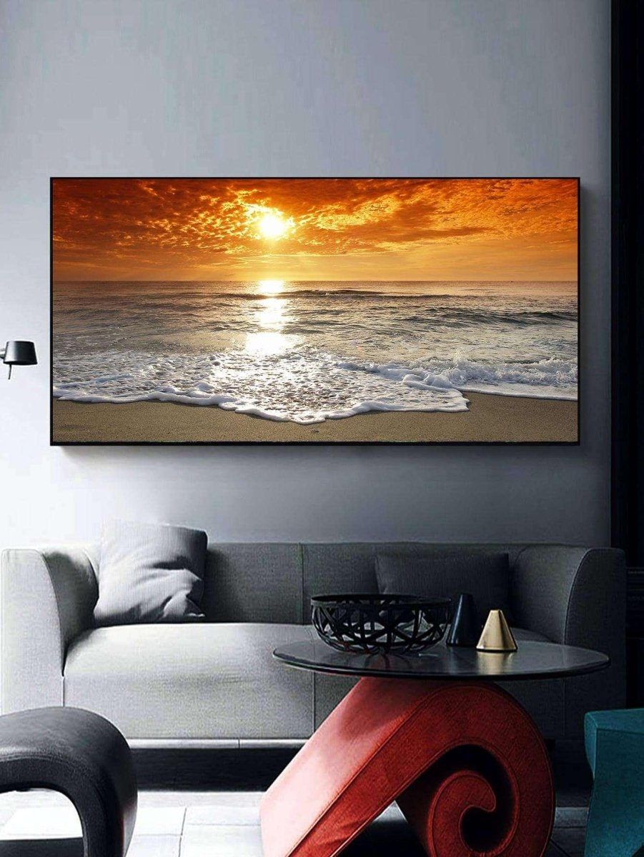 1pc Chemical Fiber Unframed Painting Modern Beach Pattern Unframed Painting For Home - Brand My Case