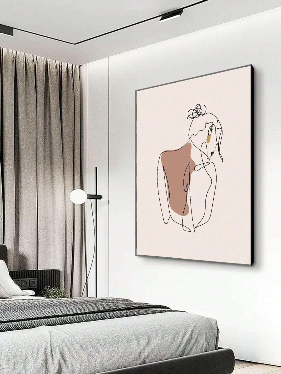 1pc Chemical Fiber Unframed Painting Modernist Cartoon Figure Graphic Unframed Picture For Home - Brand My Case