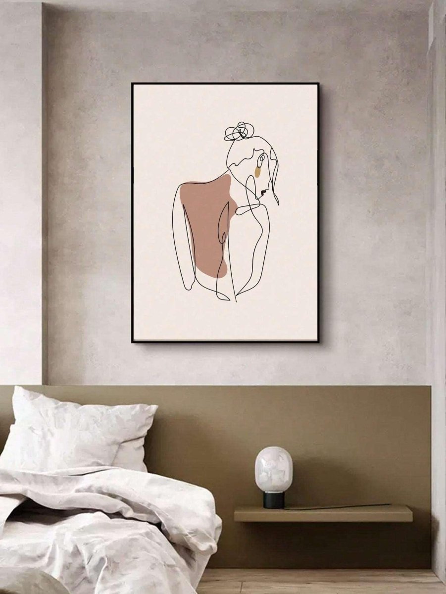 1pc Chemical Fiber Unframed Painting Modernist Cartoon Figure Graphic Unframed Picture For Home - Brand My Case