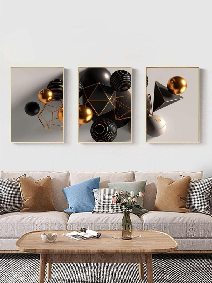 1pc Chemical Fiber Unframed Painting Modernist Geometric Print Wall Art Painting For Home Wall Decor - Brand My Case