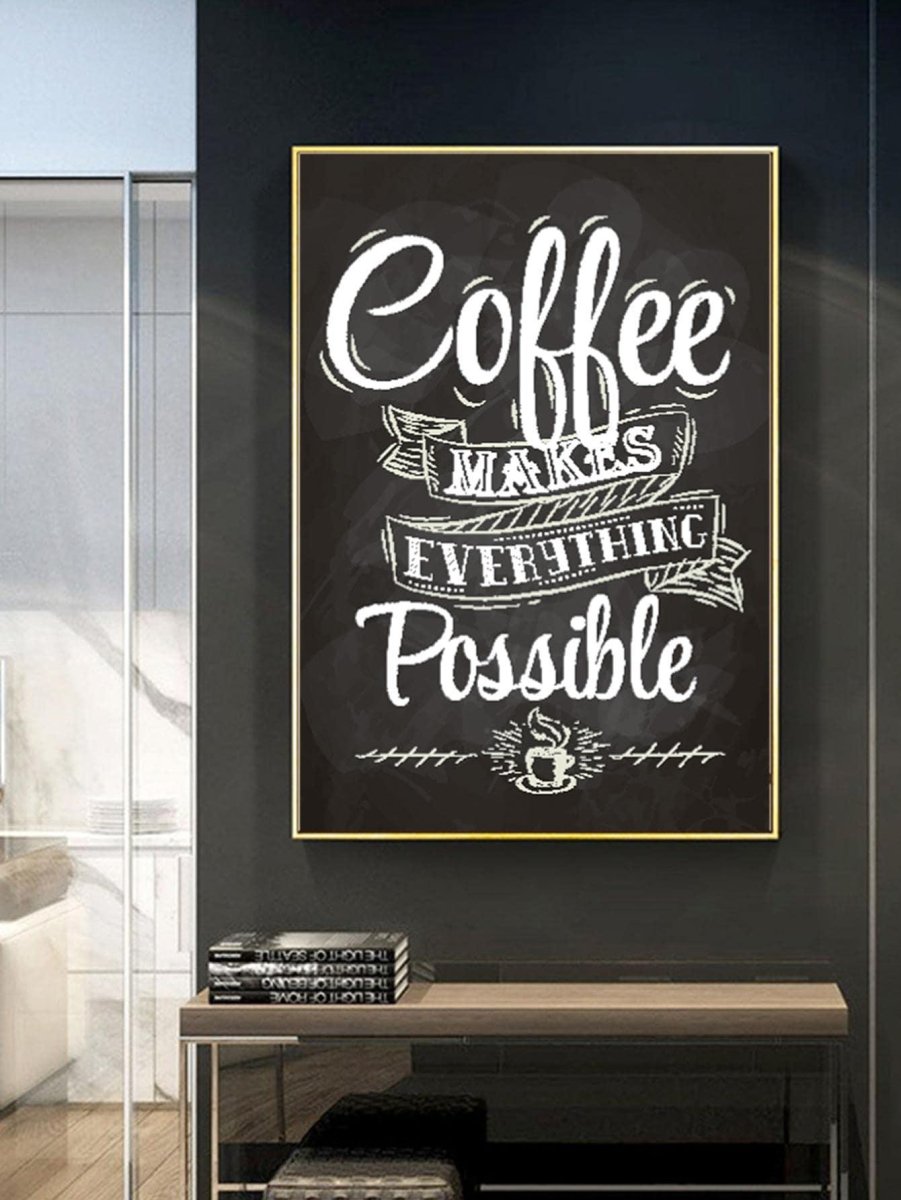 1pc Coffee Pattern Wall Painting Hanging Wall Art Prints Frame Not Include For Home Decor - Brand My Case