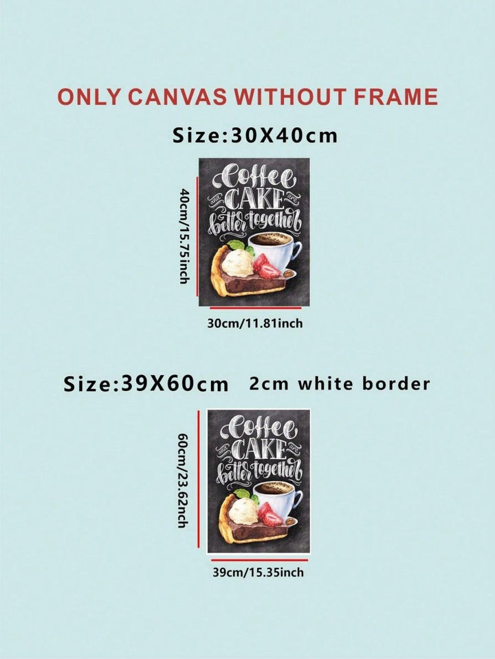 1pc Coffee Pattern Wall Painting Hanging Wall Art Prints Frame Not Include For Home Decor - Brand My Case