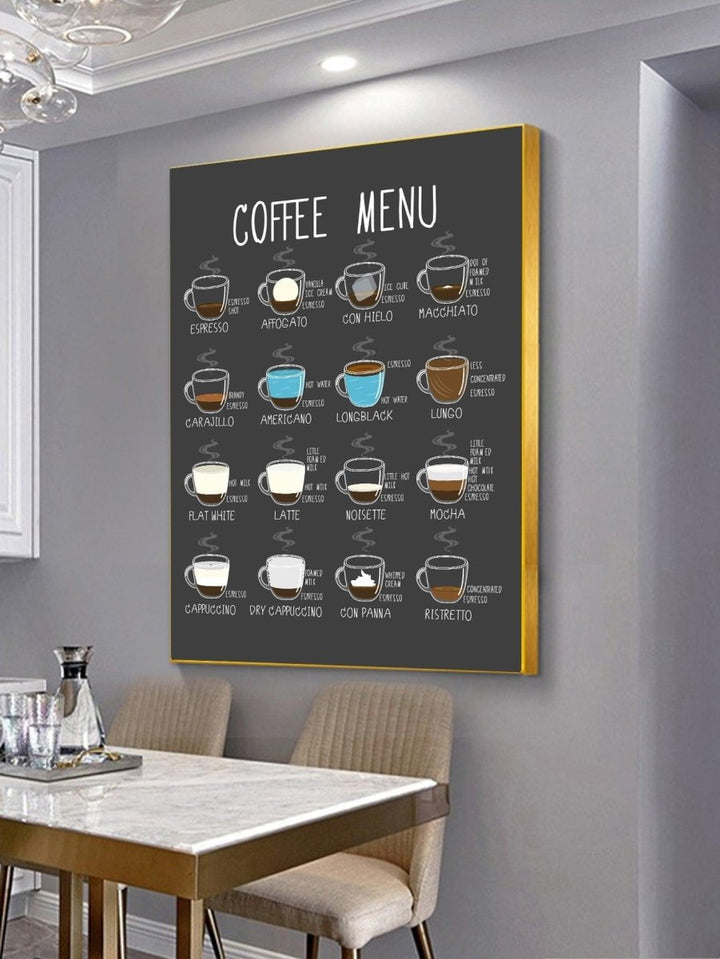 1pc Coffee Pattern Wall Painting Hanging Wall Art Prints Frame Not Include For Home Decor - Brand My Case