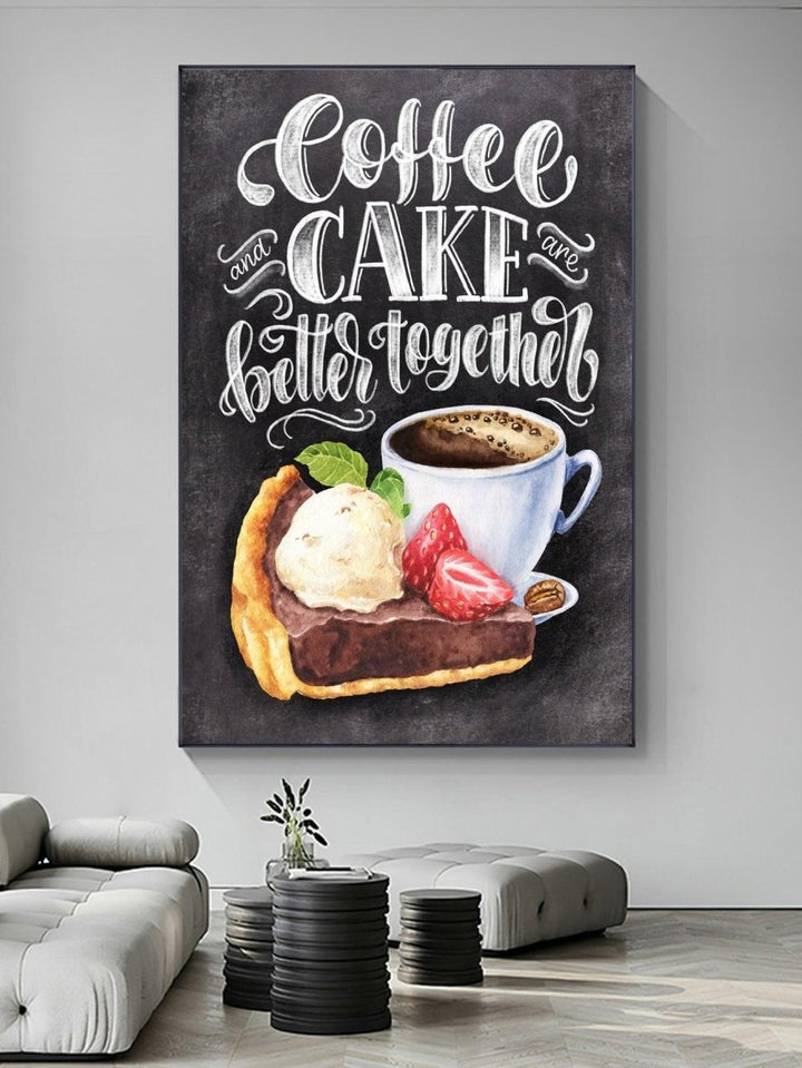 1pc Coffee Pattern Wall Painting Hanging Wall Art Prints Frame Not Include For Home Decor - Brand My Case