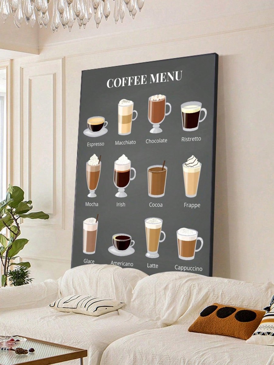 1pc Coffee Pattern Wall Painting Hanging Wall Art Prints Frame Not Include For Home Decor - Brand My Case