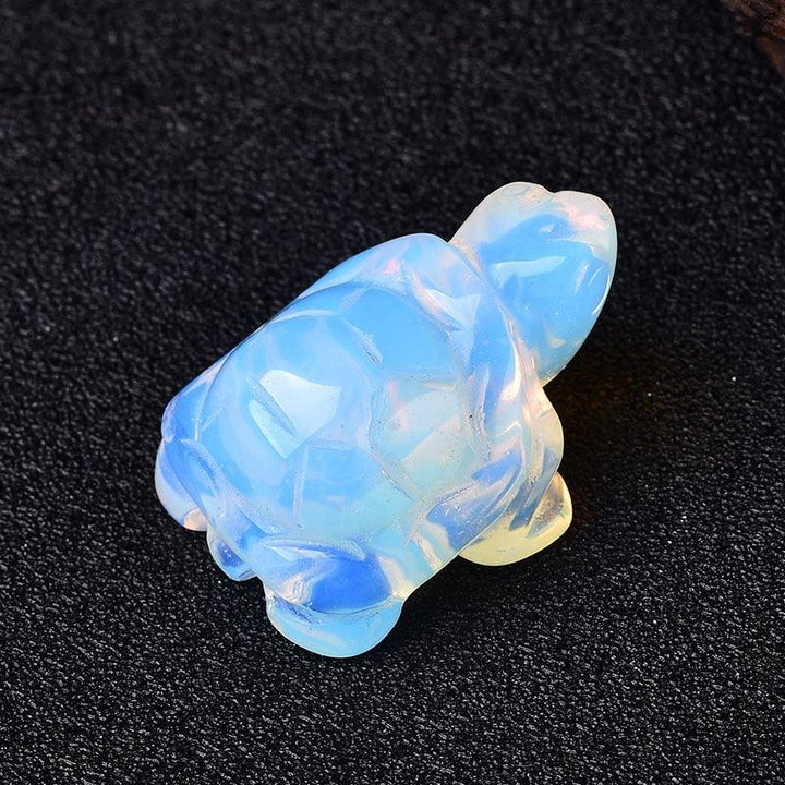 1PC Natural Crystal Rose Quartz Tortoise Amethyst Opal Animals Healing Stone Home Decor Fish Tank Crafts Small Decoration - Brand My Case