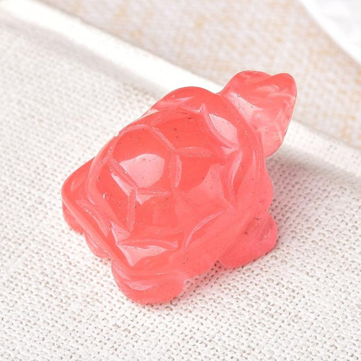 1PC Natural Crystal Rose Quartz Tortoise Amethyst Opal Animals Healing Stone Home Decor Fish Tank Crafts Small Decoration - Brand My Case