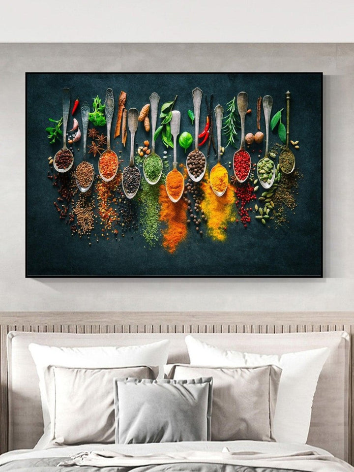 1pc Seasoning Pattern Unframed Painting Modern Chemical Fiber Wall Art Prints For Home Decor - Brand My Case