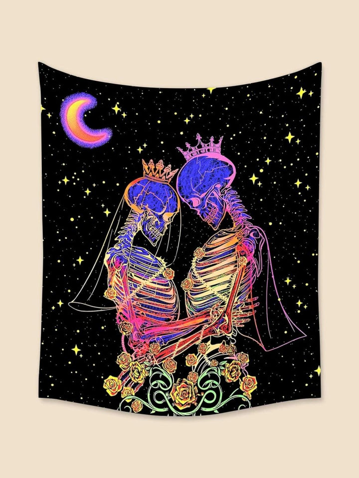 1pc Skeleton Pattern Tapestry Fabric Tapestry Poster Wall Hanging For Bedroom Aesthetic - Brand My Case