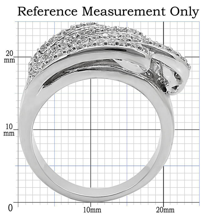 1W018 - Rhodium Brass Ring with AAA Grade CZ in Clear - Brand My Case
