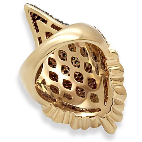 1W084 - Gold+Ruthenium Brass Ring with AAA Grade CZ in Multi Color - Brand My Case
