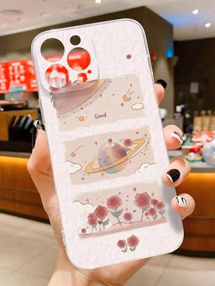 2 Piece Flower Planets Pattern Anti fall Phone Case - Brand My Case