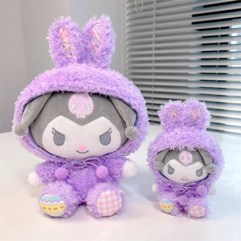 2022 Kawaii Sanrio Hello Kitty Kuromi My Melody Cinnamoroll Pochacco Easter Collection Plush Doll Pendant Cartoon Birthday Gift - Brand My Case