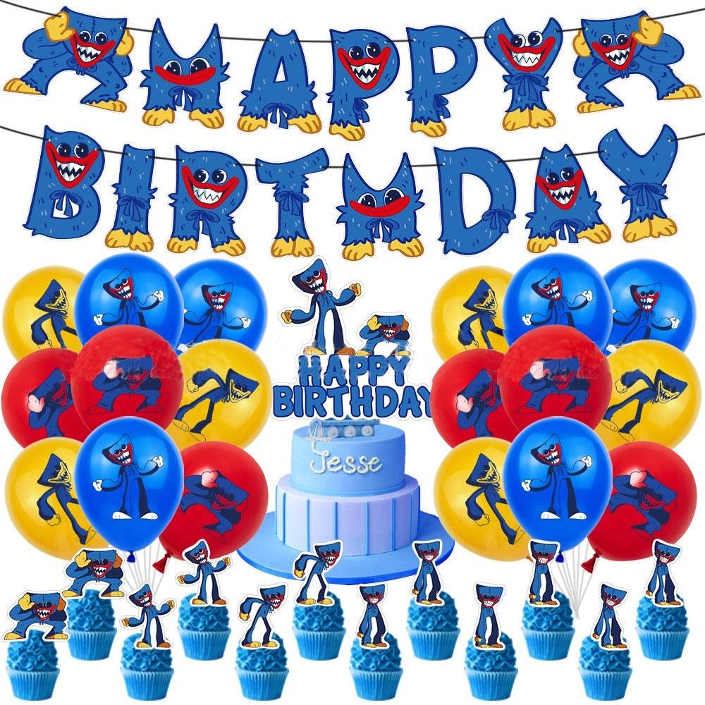 2023 Party Supplies Balloons Play Time Game Decoration Set Anime Balloons Happy Birthday Banner Kids Boy Toys - Brand My Case
