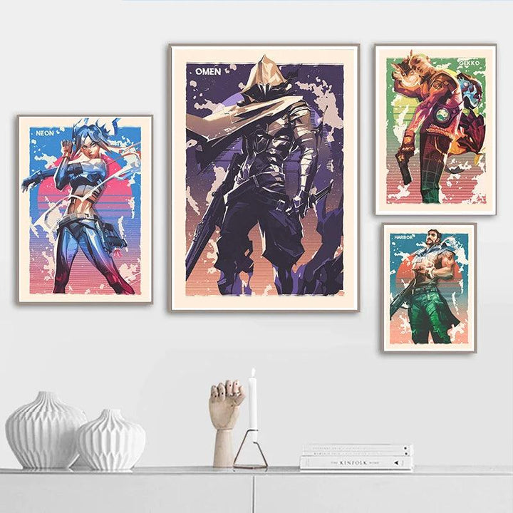 2023 Valorant Game Poster Set - Canvas Wall Art - Gaming Room Decor - Brand My Case