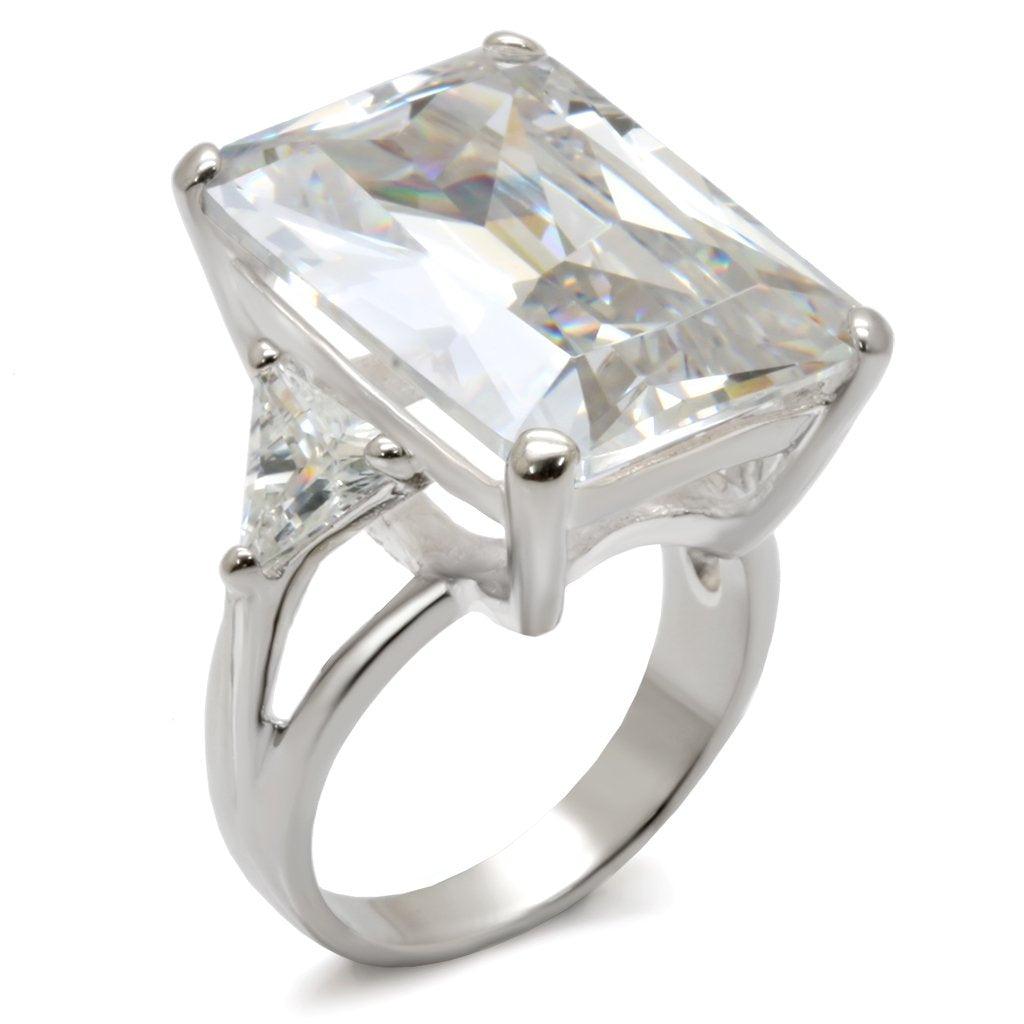 21214 - High-Polished 925 Sterling Silver Ring with AAA Grade CZ in C - Brand My Case