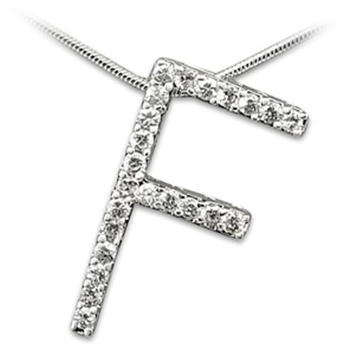 21606 Rhodium Brass Pendant with AAA Grade CZ in - Brand My Case